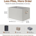 StorageWorks Storage Baskets for Shelves, Fabric Storage Bins, Closet Organization and Storage Baskets, Organizer Bins for Cl