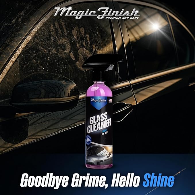 Magic Finish Car Glass Cleaner (1 Gallon) – Ammonia-Free Window Cleaner Spray for Interior & Exterior Auto Glass – Anti-Fog, 