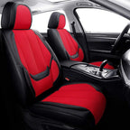 Coverado Front Seat Covers, Universal Seat Covers for Cars, Breathable Fabric&Leather Car Seat Protector, Front Car Seat Cove