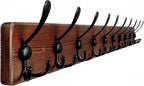 Large Coat Rack Wall Mount 38.6'' Rustic Wood Coat Rack Hook Long Coat Hooks Wall Mount Farmhouse Wall Hooks for Hanging Coat