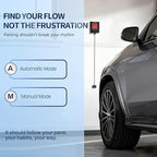 Adjustable Garage Parking Sensor with Tri-Color LED Distance Indicator, Ultrasonic Detection & Auto/Manual Modes for Safe Ind