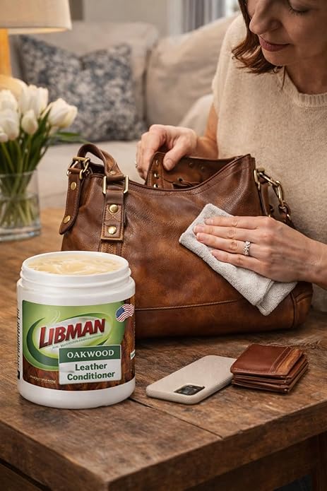 Tribello Libman Oakwood Leather Conditioner 16 oz – Hydrates & Conditions Leather – Helps Repel Moisture & Stains – For Saddl