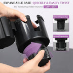 JINKEY 2 in 1 Cup Holder Expander, Extra Cup Holders Extender with Adjustable Car Cup Insert for Car Front Seat for Yeti，Hydroflask and Other Large Water Bottles & Mugs in 3.74"-4.25"(10-46 Oz)