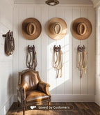 Cowboy Hat Hanger Wall Mount, 6 Pack Cowboy Hat Rack, Bridle Hook for Tack Room, Metal Horseshoe Hook, Horseshoe Decor, Weste