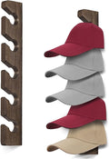 Hat Rack for Wall Baseball Cap Organizer Hanger (2 Pack) Modern Wooden Hat Holder Wall-Mounted Caps Display for Closet Door B