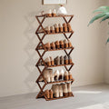 Jessie Bamboo Shoe Rack,Free Standing Shoe Rack for Closet,Portable Folding Shoe Storage Rack, Space Saving,Shoe Shelf for Be