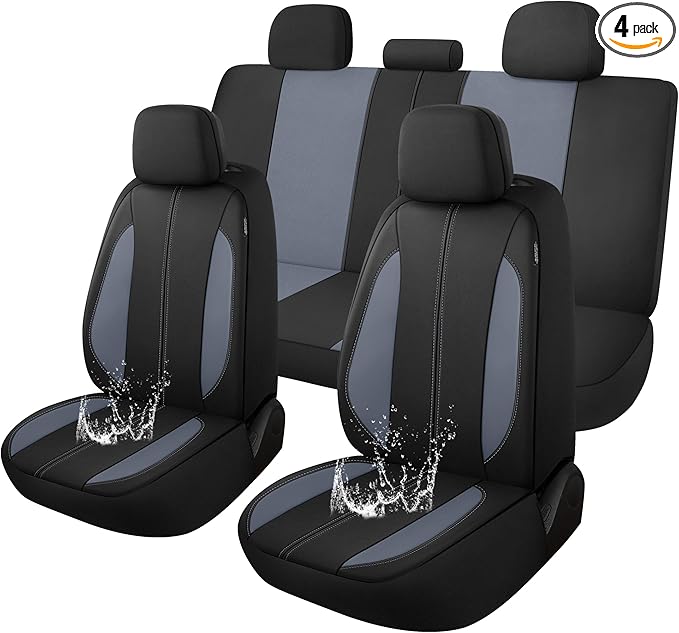 YGL Car Seat Covers for Full Seats,Waterproof Seat Covers for Cars,Durable Neoprene Car Seat Protectors,Interior Covers for C
