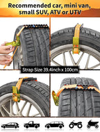 Tire Traction Straps Metal Gripper Traction Device for Anti Skid Emergency Tire Straps to Get Unstuck from Snow, Mud, Ice & S