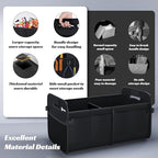 Sposuit Trunk Organizer for Car - 70L Collapsible Car Storage with 11 Pockets & Reinforced Handles, SUV Trunk Organizers for