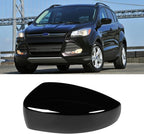 Compatible with Ford Focus Side Mirror Cover 2012-2018, Escape 2013-2016, Left Driver Side RearView Mirror Cap Repalcement WITHOUT Turn Signal Light Replaces for CP9Z-17D743-BA CP9Z17D743BA