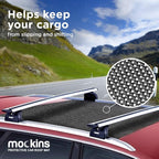 Mockins 39" x 36" Anti Slip Mat for Car Roof Cargo | Durable Soft Roof Rack Pads | Multifunctional Cut to Size Cargo Mat for SUV & Car Roof Liner | No-Scratch & Non-Skid Protective Roof Pad