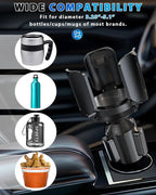 IPOW 2Pack Car Cup Holder Expander with Adjustable Holder & Base, Compatible with Yeti Ramblers, Hydro Flasks Most Coffee Mug