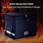 DocSafe File Box with Lock,Multi-Layer Fireproof Document Box Collapsible File Storage Organizer with Pockets/Handle,Large Po