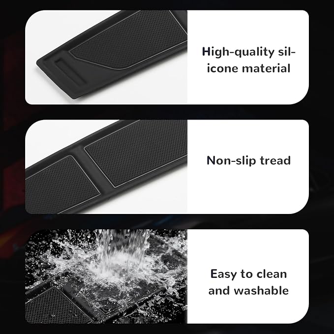 Auovo Dash Cover Tray Compatible with Ford Bronco Accessories 2024 2025 2026 Bronco Anti-Slip Silicone Car Dashboard Compartm