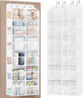Univivi Over the Door Organizer, 6 Tiers Behind Door Storage with Clear Deep Pockets Hanging Organizer for Closet, Bedroom, N