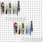 Hanaive 4 Pieces Pegboard Pliers Holder, Holds 11 Plier Per Rack, Steel Pegboard Hooks Pliers Peg Board Organizer Accessories