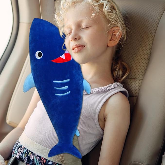 Children seat Belt Pillow Soft, Universal Seatbelt Pillow for Kids, Seat Belt Adjuster and Seatbelt Pillow for Kids Travel, for All Car Seats, Stroller, Pushcar (E)