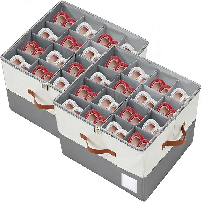 Shoe Organzier for Cloest - 2pack Adjustable Shoe Storage Box Fits 8-16 pairs,shoe Bin with Pop-Up dividers,Space Saver shoes