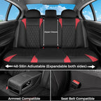 FLORICH Seat Covers Full Set, Leather Seat Covers for Cars, Waterproof Car Seat Protector Breathable, Front and Rear Seat Cov