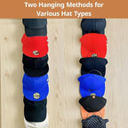 LINFIDITE 10 Pack Hat Rack Hanger Holder Organizer Closet Hanging Baseball Cap Display Storage Rack for Scarves Handbags Towe