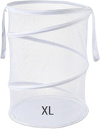 Seiritex Mesh Popup Laundry Hamper 115L Collapsible Laundry Basket Extra Large Capacity Foldable Clothing Storage Basket with
