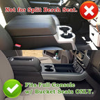 Center Console Organizer Compatible with 2015-2020 Chevy Yukon Tahoe Suburban and 2014-2018 GMC Sierra Silverado Tray Accessories Armrest Storage-Full Console w/Bucket Seats ONLY