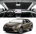 Custom Fit Windshield Sun Shade for Toyota Corolla 2014-2019, Foldable Car Sunshade Accessories with Storage Bag, UV & Heat Reflector, Keep Your Car Cooler
