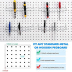 Hanaive 4 Pieces Pegboard Pliers Holder, Holds 11 Plier Per Rack, Steel Pegboard Hooks Pliers Peg Board Organizer Accessories