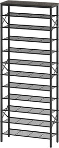 YATINEY 12 Tier Shoe Rack, Large Capacity Shoe Storage Organizer Holds 48 Pairs, Sturdy and Stable, for Entryway, Hallway, Cl