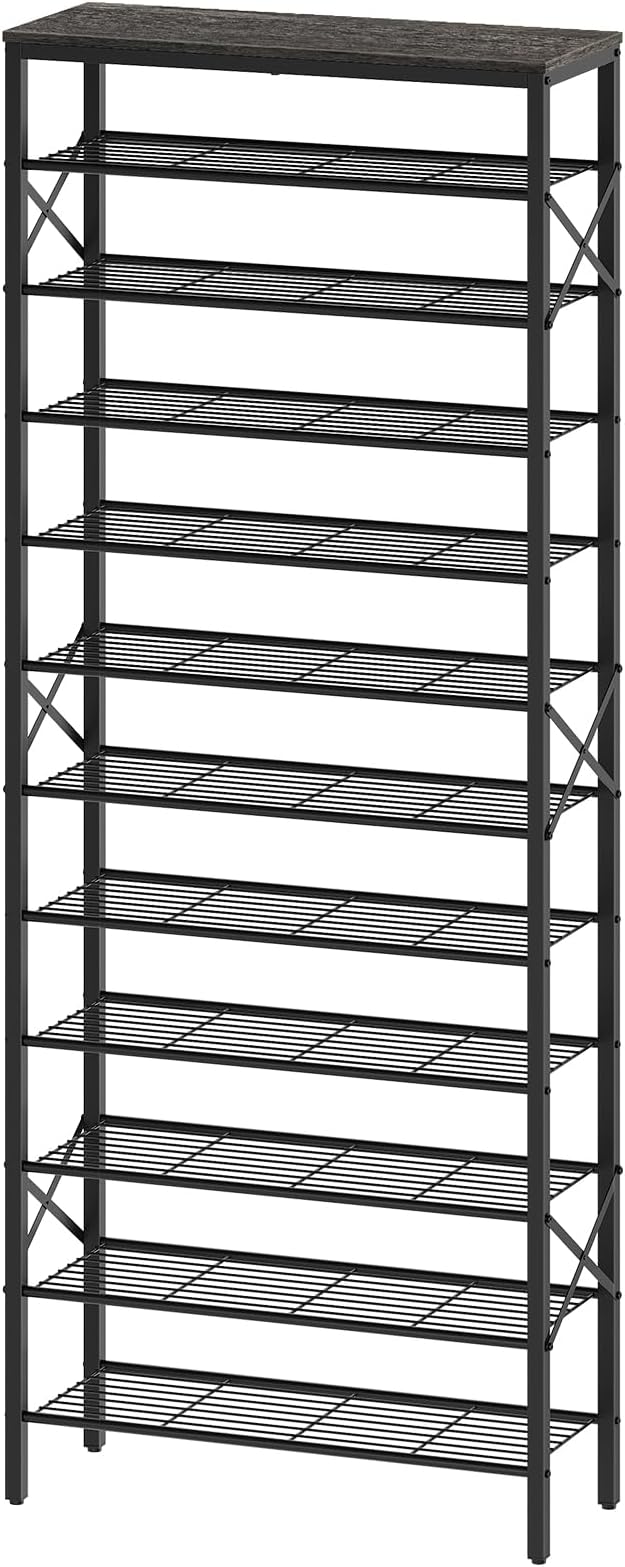 YATINEY 12 Tier Shoe Rack, Large Capacity Shoe Storage Organizer Holds 48 Pairs, Sturdy and Stable, for Entryway, Hallway, Cl