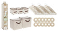 Delta Children Nursery Storage 48 Piece Set - Easy Storage/Organization Solution - Keeps Bedroom, Nursery & Closet Clean, Bei