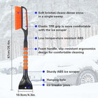 Snow Brush and Ice Scraper for Car Windshield,26.4" Window Scraper Deicer for Car SUV and Truck,Ice Scrapers and Brushes 2 in 1,Winter Car Automotive Exterior Accessories(2Pack Orange)