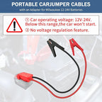 Jumper Cable Clamps for Milwaukee M18 18V Battery Jump Starter, 2.0FT 8AWG Car Battery Jumper Cable with Adapter, Automotive Battery Booster Cable for Tools used to Jump Start a Car