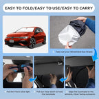 Sun Shade Sunshade for 2015-2021 Volkswagen Golf Windshield Cover, 4-Layers Sun Shield for VW Golf GTI 250T Silver Coating Sun Visor Foldable Window Shade Blocks UV Rays Car Accessories