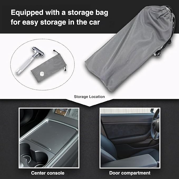 for Tesla Glass Breaker Window Breaker Seatbelt Cutter Safety Hammer Car Window Breaker Tool Seatbelt Cutter Emergency Rescue