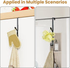 Over The Door Hooks Hanger,Over The Door Towel Hook Organizer Hanging for Coat Clothes Backpack hat Purse Metal Towel Rack Ba