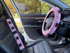 Crochet Spider Steering Wheel Cover Universal 14-15 inch (B,Wheel Cover+2 Belt Cover)
