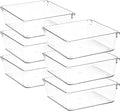 6 Pack Drawer Organizer - 6" X 6" Clear Acrylic Storage Bins with Non-Slip Pads, Versatile Desk Tray for Makeup, Jewelry, Kit