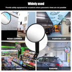 CNQLIS 8 Inch Convex Mirror Outdoor with Adjustable Wall Fixing Bracket,Blindspot Traffic Mirror for Driveway Garage Park Outdoor Wide Angle View Curved Security Blind Spot Mirrors（2 Pcs）