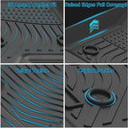 Floor Mats for Chevrolet Chevy Tahoe 2015-2020 and for GMC Yukon 2015-2020 (Bucket Seat), TPE Waterproof Non-Slip All Weather Protection Custom (Floor Mats & Cargo Liner & Seatback Cargo Mat)