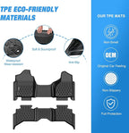 Nilight TPE Floor Mats for Dodge Ram 1500 Quad Cab 2013-2018, Dodge Ram 1500 Classic Quad Cab 2019 2020 2021 2022 2023 2024 (NOT for New Body) All Weather Custom Fit Heavy Duty Floor Liners