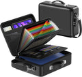 Fireproof Document Box with Lock, Durable Hard Case File Organizer Fire Safe Box, Hard-Shell Design Waterproof Fireproof Safe