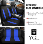 YGL Car Seat Covers for Front Seats,Waterproof Seat Covers for Cars,Durable Neoprene Car Seat Protectors,Interior Covers for 