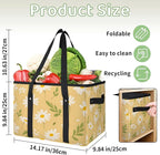 Reusable Grocery Bags Heavy Duty Shopping Bags Foldable Large Tote Bags with Long Handles & Hard Bottom