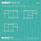 ClosetMaid ShelfTrack Wire Closet Organizer System, Adjustable from 5 to 8 Ft., with Shelves, Clothes Rods, Hardware, Durable