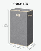 SOLEDI Laundry Hamper with Lid 100L Large & Tall Collapsible Laundry Basket, Clothes Hamper with Bag Removable Easy to Carry,