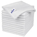 MR.SIGA Microfiber Cleaning Cloth, All-Purpose Microfiber Towels, Streak Free Cleaning Rags, Pack of 12, White, Size 32 x 32 