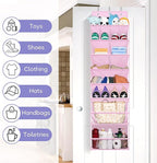 MISSLO Clear Over the Door Shoe Organizer Large Deep Pockets Hanging Shoe Rack for Closet Fit 20 Pairs Shoe Holder for Sneake