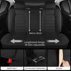 Car Seat Covers Full Set, 5Pcs Universal Leather Seat Covers for Cars, Waterproof Front and Rear Seat Covers Breathable Autom