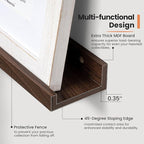 Fun Memories Picture Ledge Shelf, 16 Inch Long Floating Shelves Set of 6, Picture Shelf for Wall with Lip, Large Nursery Book